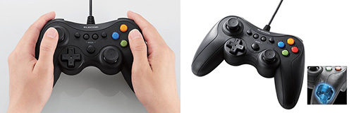 画像ギャラリー No.008のサムネイル画像 / スティックやボタンのレイアウトが選べるワイヤードゲームパッドがエレコムから登場