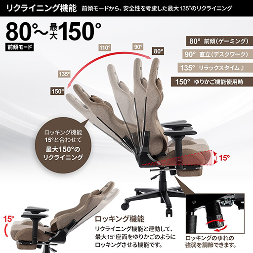 画像ギャラリー No.008のサムネイル画像 / ソファのように座面にコイルが入った布素材ゲーマー向けチェアが登場