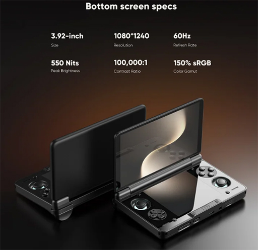 新品】AYN Thor Black Base：8Gen2 8+128GB 2画面搭載ゲーム機「AYN Thor」