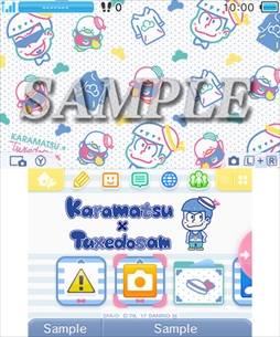 画像ギャラリー No.002のサムネイル画像 / ニンテンドー3DS用テーマ「おそ松さん×サンリオキャラクターズ」が本日配信を開始