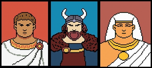 画像ギャラリー No.012のサムネイル画像 / ゲームボーイカラー用「Civilization」リスペクト文明発展シムのクラファン実施中。ローマや日本など,5つの文明で世界制覇を目指す