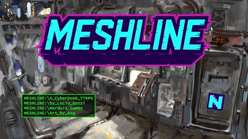 画像ギャラリー No.001のサムネイル画像 / シート1枚で遊べるサイバーパンクTRPG「Meshline」,クラウドファンディングをKickstarterで実施中
