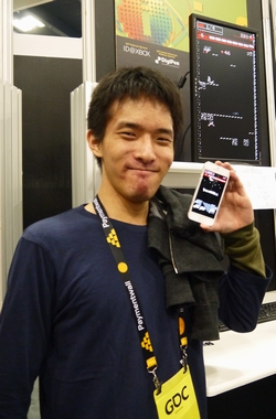 画像集#002のサムネイル/［GDC 2015］IGFの学生部門で日本人初のノミネートを果たした「Downwell」の麓 旺二郎氏に直撃インタビュー