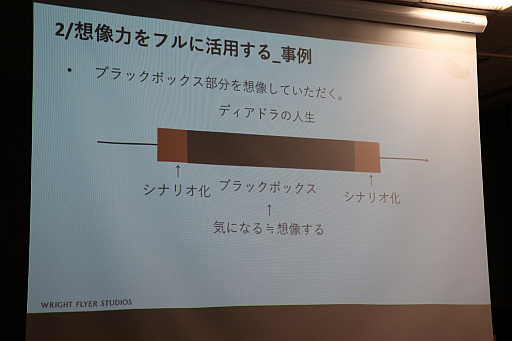 画像ギャラリー No.013のサムネイル画像 / 「Flyers' Lab #1」聴講レポート。スマホ向けのヒットタイトルを手がけた開発者達が明かすシナリオ制作のポイントとは