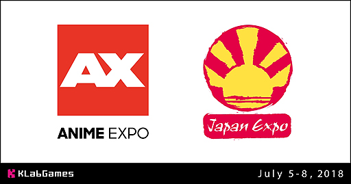 画像ギャラリー No.001のサムネイル画像 / KLabGames,ロスの「Anime Expo 2018」とパリの「Japan Expo 2018」にブースを初出展へ