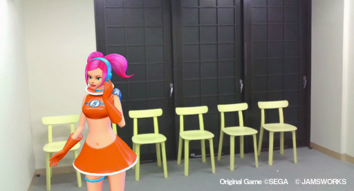 画像ギャラリー No.003のサムネイル画像 / 「スペースチャンネル5 AR」をメディア向け体験会で先行プレイ。自分の部屋に,うららとモロ星人達が出現!