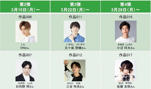 画像ギャラリー No.005のサムネイル画像 / チャット小説「#100キス」,3月の配信スケジュールが公開