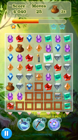 画像ギャラリー No.001のサムネイル画像 / 「森の宝石パズル」がau Webポータル内“無料ゲーム”で配信