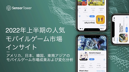 画像ギャラリー No.001のサムネイル画像 / Sensor Tower,2022年上半期の世界モバイルゲーム市場の収益と人気カテゴリーの分析結果を公開