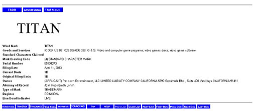 ���������꡼ No.002�Υ���ͥ������ / Respawn Entertainment����������ȥ�Ȼפ����Titan�פξ�ɸ��Ͽ����