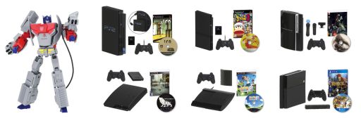 画像ギャラリー No.001のサムネイル画像 / 初代PSが“コンボイ”へと変形するトランスフォーマーと，思わず全部集めたくなるPSハードのミニチュアが「ワンフェス2015［冬］」で展示