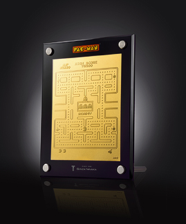 画像ギャラリー No.003のサムネイル画像 / お値段35万円&35個限定。「パックマン」のゲーム画面を純金で再現してしまった35周年記念のコラボ商品が発表。予約受付も本日スタート