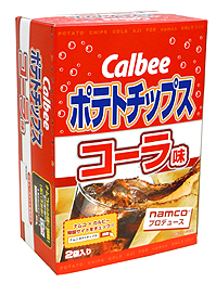 ポテトチップス コーラ味 爆誕 ナムコとカルビーの共同開発商品で クレーンゲームの景品として12月18日より展開へ