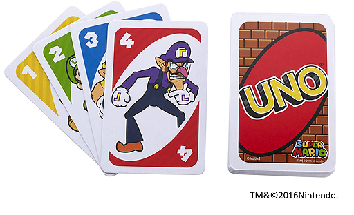UNO」と「スーパーマリオブラザーズ」がコラボ。4枚のオリジナルカード