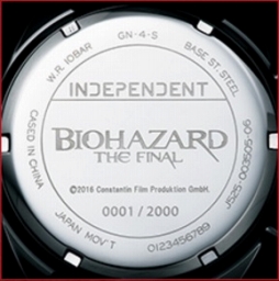 画像ギャラリー No.004のサムネイル画像 / 映画「バイオハザード：ザ・ファイナル」公開記念オフィシャルウォッチの予約受付がスタート