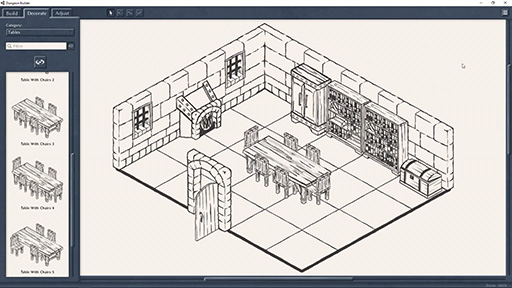 画像集#002のサムネイル/手描き風の美しいダンジョンマップを描けるソフト「Dungeon Builder」が登場。描いたマップでテーブルトークRPGをプレイできる