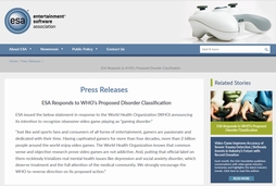 画像ギャラリー No.001のサムネイル画像 / WHOが提案する「ゲーム依存症」の国際疾病分類への登録について,米ゲーム業界団体のESAが異議