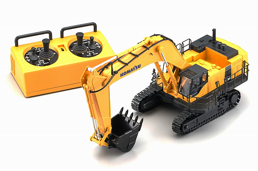実在する コマツ の油圧ショベルを外観から操作感までスケールダウンした本格rcモデルが京商より発売