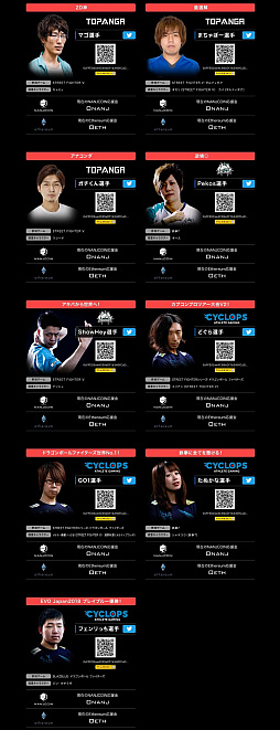 画像ギャラリー No.002のサムネイル画像 / ビットキャッシュとNANJCOINによるEVO 2018出場プロゲーマーの応援キャンペーンが開催