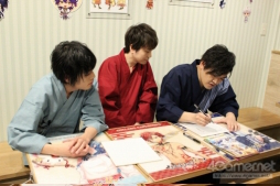 画像ギャラリー No.018のサムネイル画像 / 堀江 瞬さん,木島隆一さん,河西健吾さんのお気に入りメニューは? 「なむあみだ仏っ!-蓮台 UTENA-」コラボカフェレポート&インタビュー