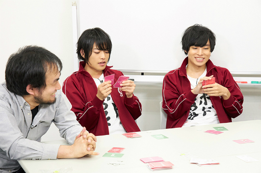 画像ギャラリー No.002のサムネイル画像 / カナイセイジ氏がアドバイザーに就任。岡本信彦さんと,堀江 瞬さんがゲーム制作に挑戦する「ボドゲであそぼ 2ターンめ!」収録レポート