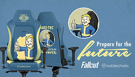 画像集#001のサムネイル/「Fallout」のゲーマー向けチェア発表。「DOOM」バージョンも用意されて，発売は2020年内を予定