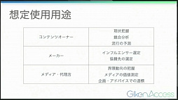 画像ギャラリー No.025のサムネイル画像 / 「視聴時間」という指標により,ライブ配信の影響力を定量化,効果的な投資に役立てる。「Giken Access」発表会レポート