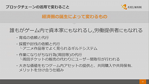画像ギャラリー No.005のサムネイル画像 / JOGAが主宰したブロックチェーンゲームの最新動向セミナーをレポート。ブロックチェーンはゲームそのものだけでなく,ユーザーの行動や周囲の環境にも影響を与える