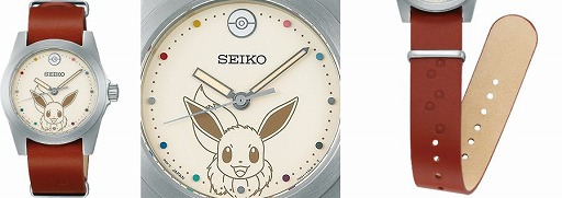 ポケモン」のピカチュウ,イーブイ,ミュウツーをモチーフにした腕時計