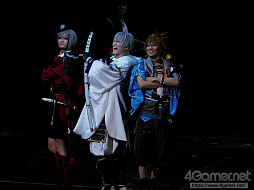 画像ギャラリー No.008のサムネイル画像 / 「ミュージカル『刀剣乱舞』 〜静かの海のパライソ〜」ゲネプロのフォトレポートをお届け。鶴丸国永など6振りの刀剣男士が1年半ぶりに出陣!