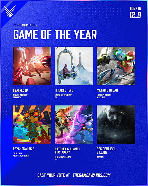 画像ギャラリー No.002のサムネイル画像 / 「The Game Awards 2021」のノミネート作品が発表。Game of the Year候補は,“メトロイド ドレッド”や“バイオハザード ヴィレッジ”など6タイトル
