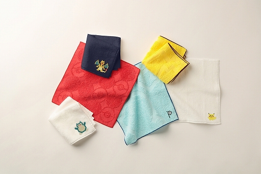 ポケモンシャツ」にタオルハンカチが登場。色や柄,ポケモンの刺繍を選べる