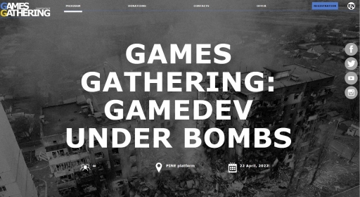 画像集#001のサムネイル/「Games Gathering: Gamedev Under Bombs」が本日17：00にオンラインで開催。ウクライナのゲーム業界の現状を伝える開発者カンファレンス