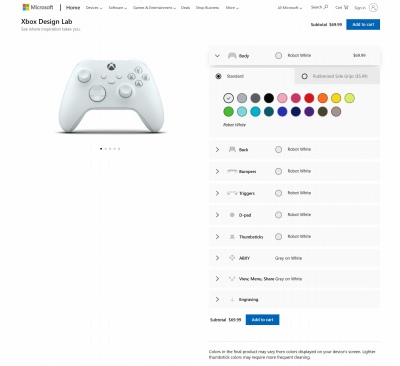 画像集#015のサムネイル/Xbox用コントローラを自由にカラーリングできる。「Xbox Design Lab」の日本サービス発表に合わせて，さっそく注文してみた
