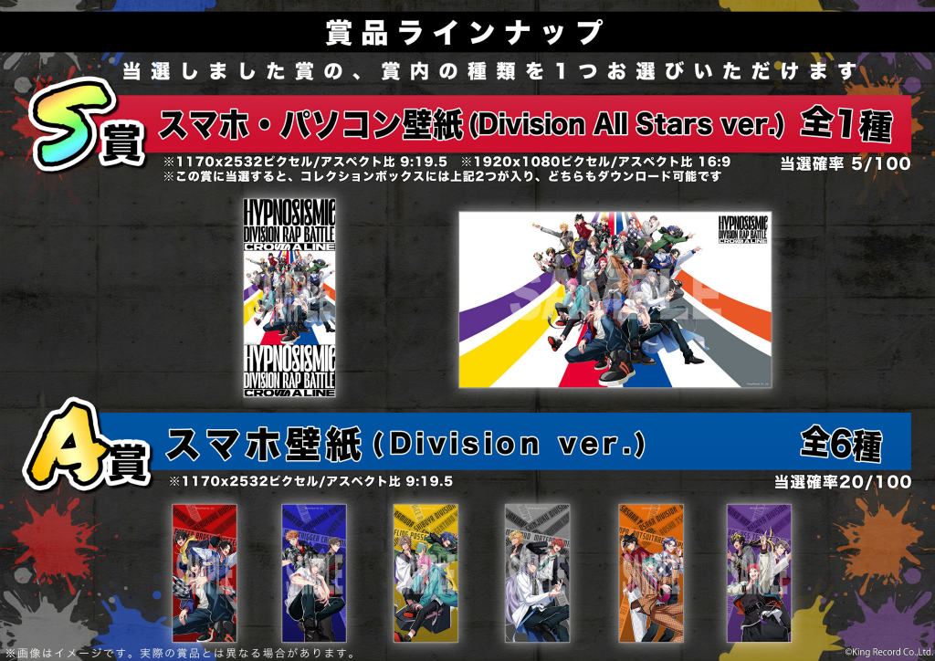 ヒプマイ,2ndアルバム「CROSS A LINE」オンラインくじの賞品を発表