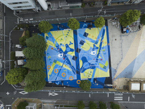 画像ギャラリー No.002のサムネイル画像 / 2K財団とケビン・デュラント財団が大久保公園のバスケットボールコートを改修