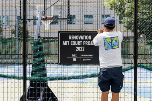 画像ギャラリー No.004のサムネイル画像 / 2K財団とケビン・デュラント財団が大久保公園のバスケットボールコートを改修