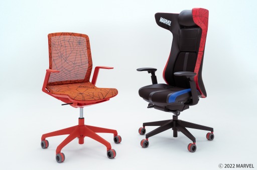 画像ギャラリー No.001のサムネイル画像 / 「スパイダーマン」をモチーフにした特別モデルのチェア2種,8月25日に発売