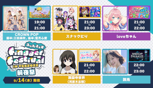 画像ギャラリー No.004のサムネイル画像 / 「fingger」,TGS 2022への出展を記念して“ふぃんふぇす 前夜祭”を9月14日に開催