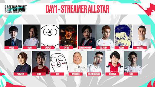 画像ギャラリー No.003のサムネイル画像 / 「RAGE VALORANT 2022 Autumn」,ファン投票で選出された出場者発表