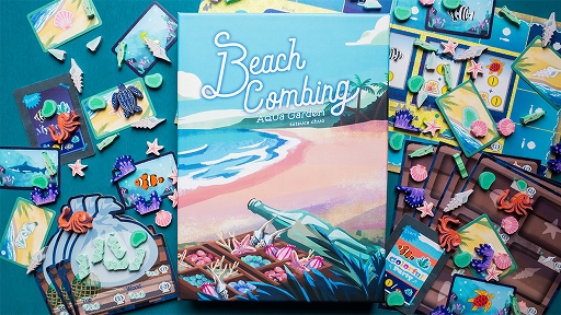 ボードゲーム「Aqua Garden」大型拡張セット“Beach Combing”のクラウド 