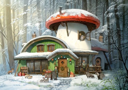 画像ギャラリー No.001のサムネイル画像 / ゲーム背景などを手掛ける吉田誠治氏の単独展示「深い森のブックカフェ」を銀座 蔦屋書店で11月29日から開催