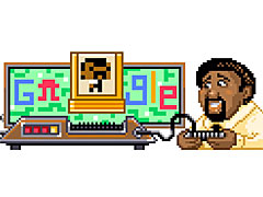 Googleのロゴが「ゲームカートリッジの父」，ジェリー ・ローソン氏の誕生日を祝う絵柄に変更。5種類のゲームもプレイ可能