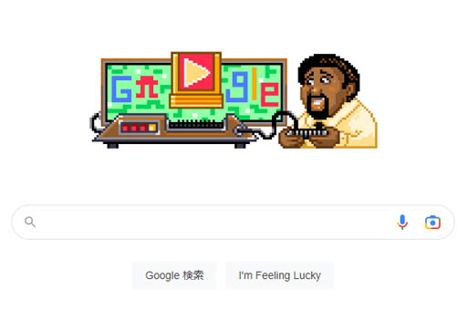 画像集 No.002のサムネイル画像 / Googleのロゴが「ゲームカートリッジの父」，ジェリー ・ローソン氏の誕生日を祝う絵柄に変更。5種類のゲームもプレイ可能