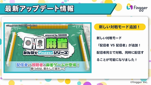 画像ギャラリー No.003のサムネイル画像 / 参加型ゲームプラットフォーム「fingger」,Monthly fingger 12月号を公開