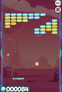 画像ギャラリー No.002のサムネイル画像 / 「スペースブロック崩し」,無料ゲームポータルサイト「ワーカービーのゲーム」で提供開始