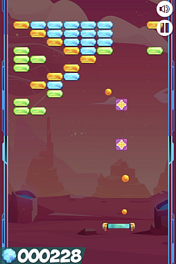 画像ギャラリー No.003のサムネイル画像 / 「スペースブロック崩し」,無料ゲームポータルサイト「ワーカービーのゲーム」で提供開始