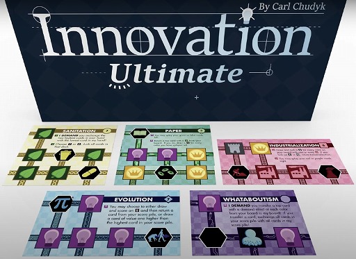 画像ギャラリー No.001のサムネイル画像 / ボードゲーム「Innovation」新版と,拡張セット収録の「Innovation Ultimate」クラファンが6月に実施へ。全拡張セットに時代11を収録