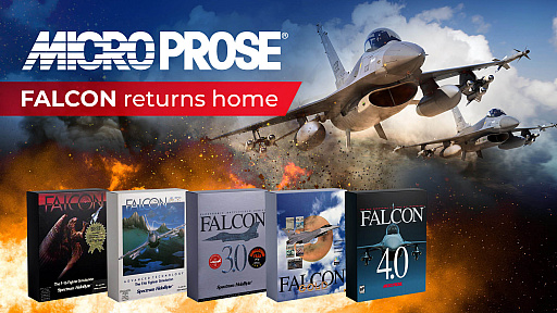 Falcon」「Falcon 4.0」など，シリーズ4タイトルが，再びMicroProse