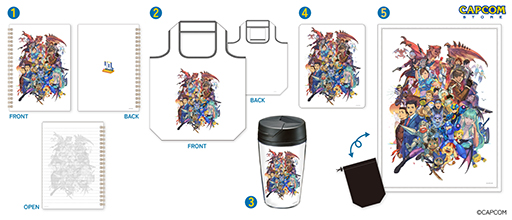 画像ギャラリー No.003のサムネイル画像 / カプコン40周年を記念したアートグッズが登場。イラストは「大逆転裁判」の塗 和也氏が手掛ける